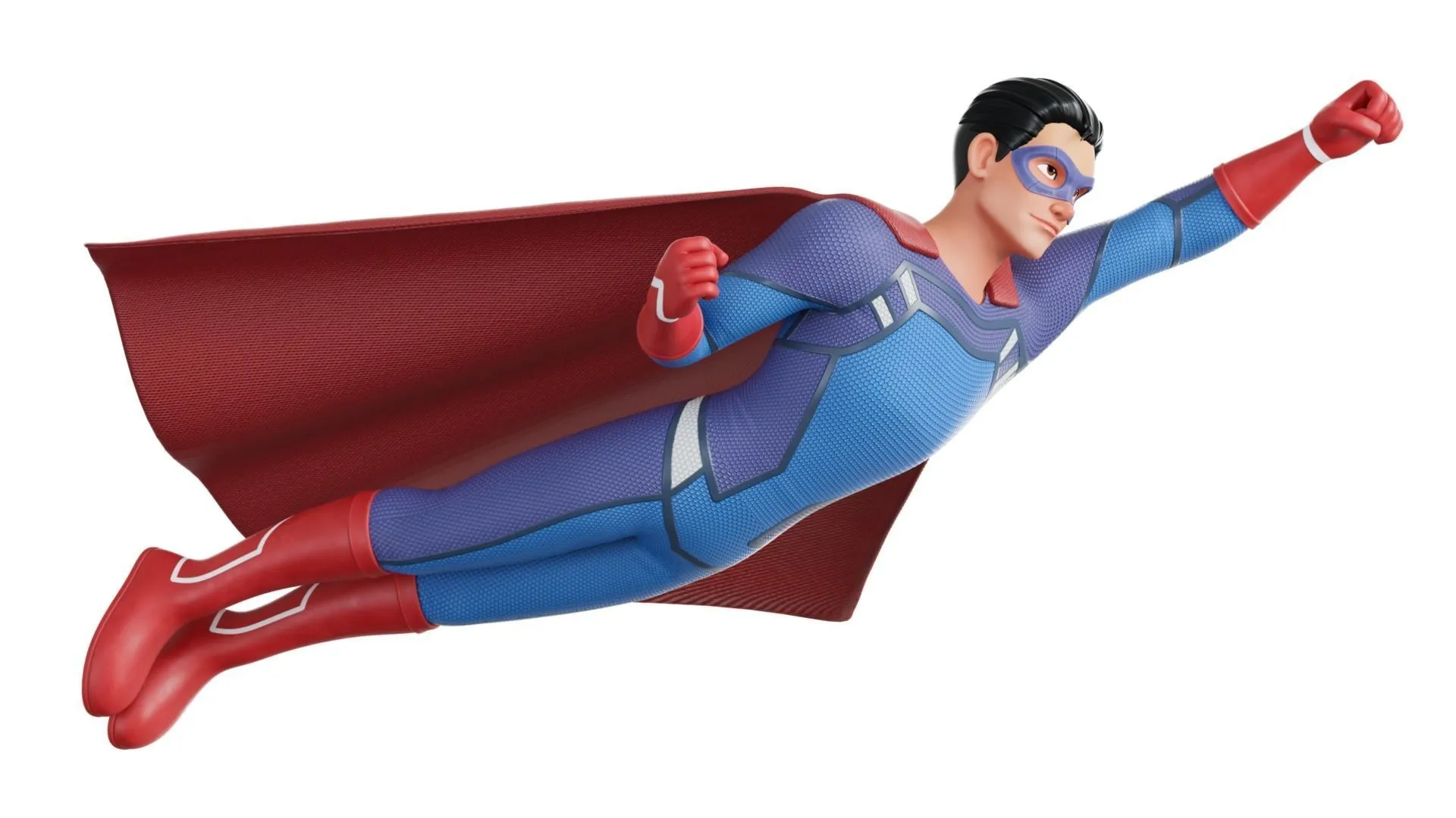 Cartoon Superhero Man render 5
